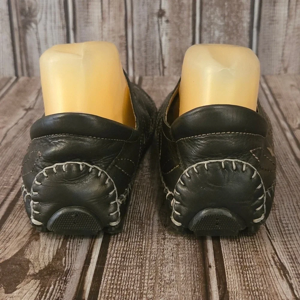 39 / 8.5-9 Pikolinos Jerez Black Leather Skimmer Floral Cutout Flats Shoes VGUC